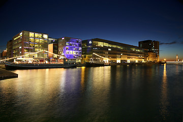 Image showing MALMO, SWEDEN - AUGUST 16, 2016: View of beautiful night scene a