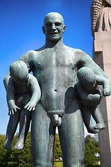 Image showing EDITORIAL OSLO, NORWAY - AUGUST 18, 2016: Sculptures at Vigeland