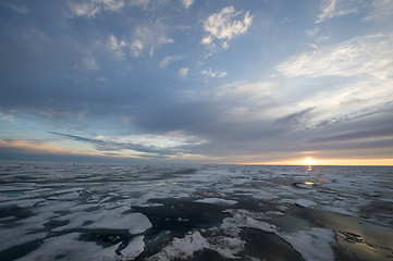 Image showing Sunset in Greenland