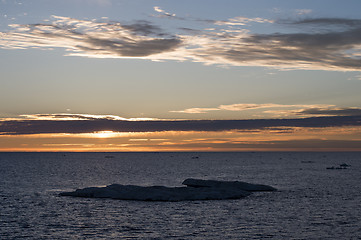 Image showing Sunset in Greenland