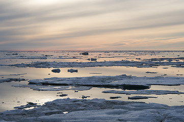 Image showing Sunset in Greenland