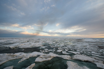 Image showing Sunset in Greenland