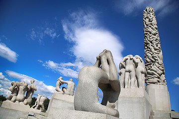 Image showing EDITORIAL OSLO, NORWAY - AUGUST 18, 2016: Sculptures at Vigeland