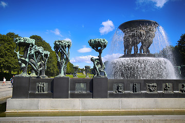 Image showing EDITORIAL OSLO, NORWAY - AUGUST 18, 2016: Sculptures at Vigeland