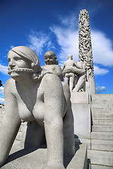 Image showing EDITORIAL OSLO, NORWAY - AUGUST 18, 2016: Sculptures at Vigeland