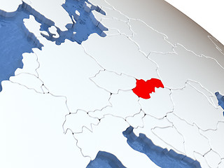 Image showing Slovakia on globe