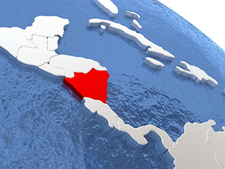 Image showing Nicaragua on globe