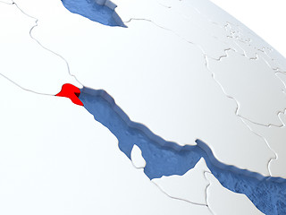 Image showing Kuwait on globe