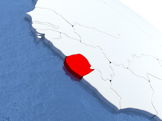 Image showing Sierra Leone on globe