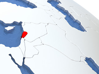 Image showing Lebanon on globe