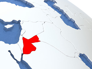 Image showing Jordan on globe