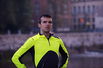 Image showing jogging man portrait