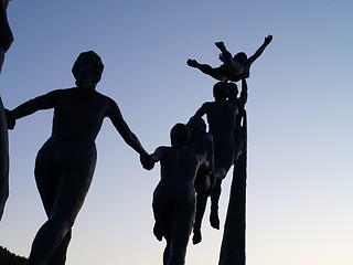 Image showing running sculptures