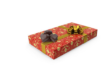 Image showing 3D illustration: a box of chocolates - holiday gift.