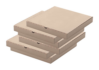 Image showing stack of pizza boxes