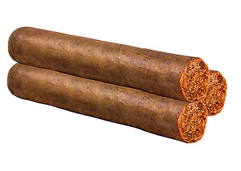 Image showing Three cigars