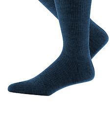 Image showing  color blue stockings isolated 