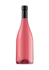 Image showing Botlle of pink fruit champagne