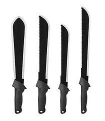 Image showing Set of several hunting knives