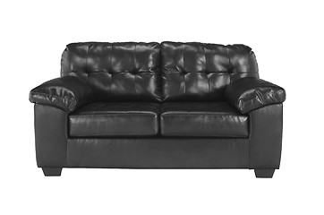 Image showing Black sofa on white background