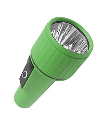 Image showing green flashlight isolated