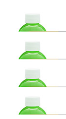 Image showing green color bottle isolated