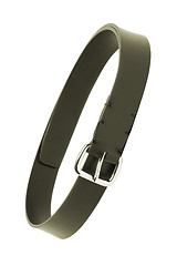 Image showing Black leather belt isolated 