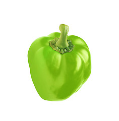 Image showing green pepper over white background