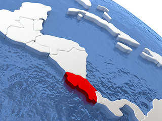 Image showing Costa Rica on globe