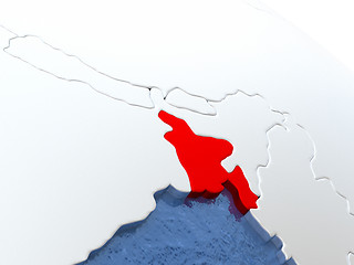 Image showing Bangladesh on globe