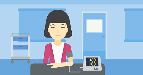 Image showing Blood pressure measurement vector illustration.