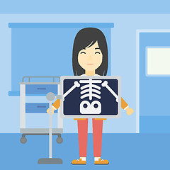 Image showing Patient during x ray procedure vector illustration