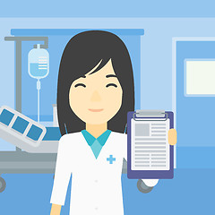 Image showing Doctor with clipboard vector illustration.