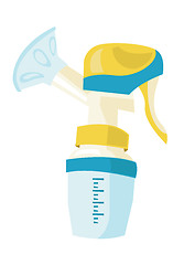 Image showing Manual breast pump vector illustration.