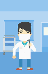 Image showing Ear nose throat doctor vector illustration.