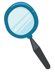 Image showing Classic magnifying glass vector illustration.