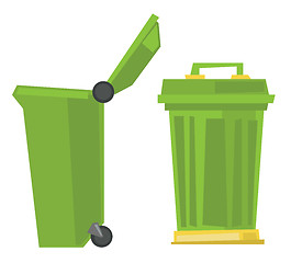 Image showing Large trash cans vector illustration.