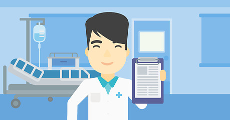 Image showing Doctor with clipboard vector illustration.