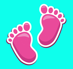 Image showing Baby Feet Represents Tiny Toes And Babies