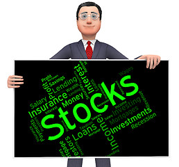 Image showing Stocks Word Means Return On Investment And Growth