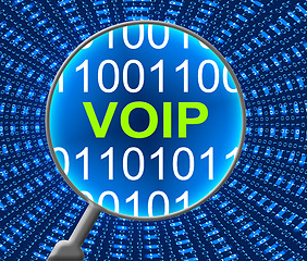 Image showing Voip Online Indicates Web Site And Net