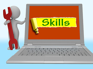 Image showing Skills Word Shows Training And Learning On Web 3d Rendering