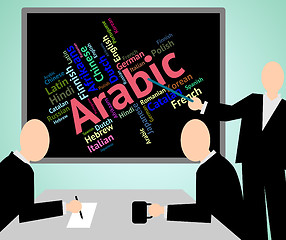 Image showing Arabic Language Means Translate Lingo And Word