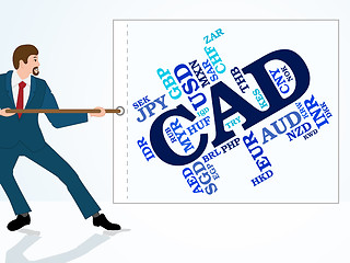 Image showing Cad Currency Represents Canadian Dollar And Canada