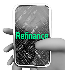 Image showing Refinance Online Means Web Site And Debt