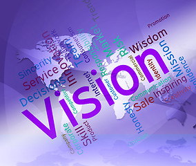 Image showing Vision Word Represents Plans Future And Aim