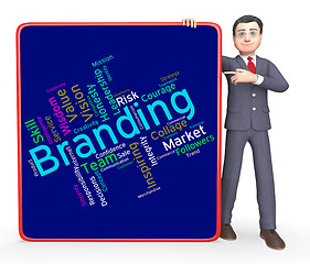 Image showing Branding Words Shows Company Identity And Branded