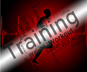 Image showing Training Words Indicates Get Fit And Aerobic