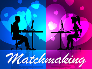 Image showing Matchmaking Online Shows Blind Date And Find