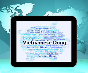 Image showing Vietnamese Dong Shows Worldwide Trading And Coin